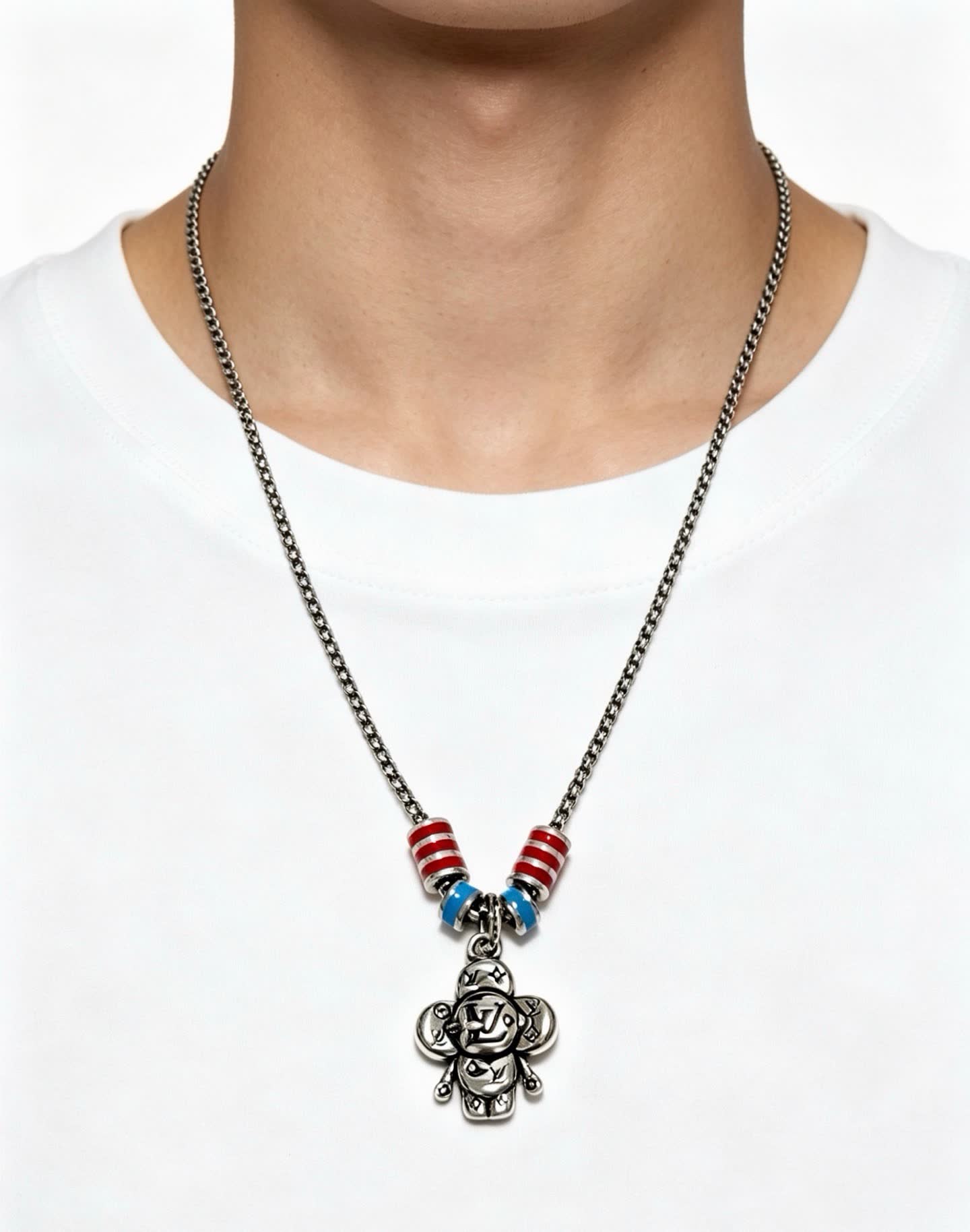 Louis Vuitton Silver Charm Necklace